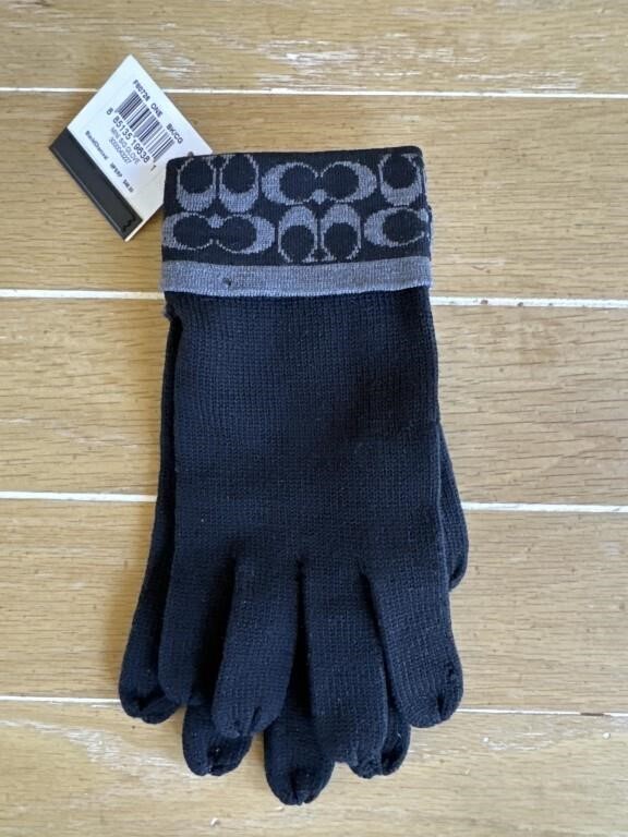 Brand new Coach knit, gloves