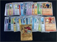 Pokemon Cards Lot With Gold Foil