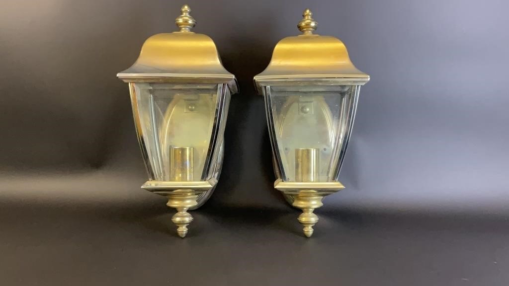 Pair of Brass wall Lanterns