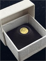 22K Gold Mini Coin with Box