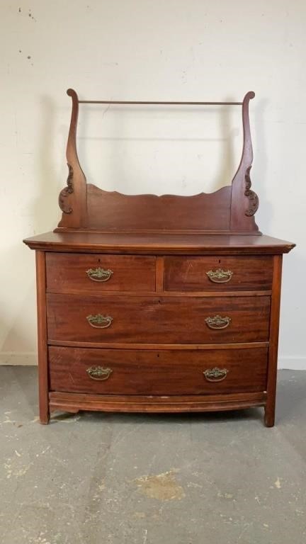 Antique Bow Front Wash Basin/Dresser