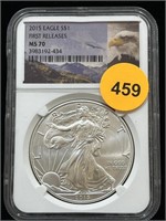 MS-70 NGC 2015 American Eagle First Release