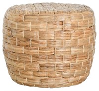 Natural Water Hyacinth Rattan Round Side Table 22.
