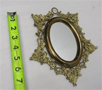 Vintage Brass Mirror