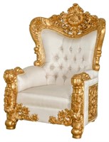 Palatial Grand Carved Armchair Gold