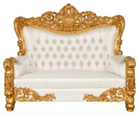 Palatial Grand Carved Loveseat Gold