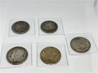 5 90% Silver Dollar Coins