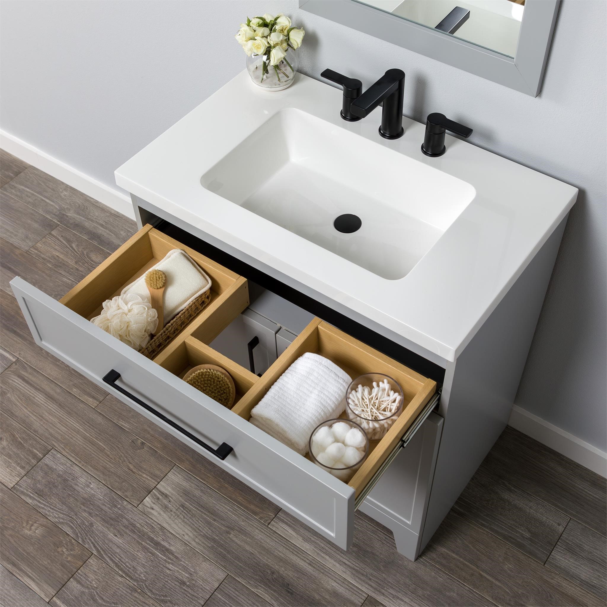 $1  Style Selections Potter 30-in Gray Sink Vanity