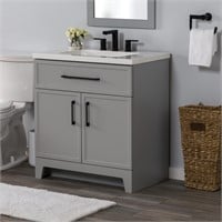 $580 Style Selections Potter 30-in Gray Sink Vanit