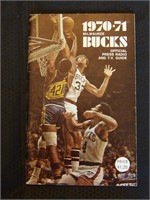 Milwaukee Bucks 1970-71 Press TV Guide - Kareem