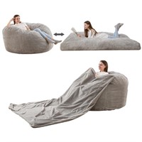 Homguava Chenille Bean Bag Chair, Variable Shape