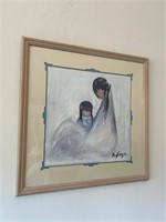 Mother & Daughter De Grazia Framed Print