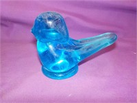 Glass blue bird 3"