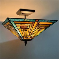 Tiffany Ceiling Lights Fixtures 14” Wide Stained