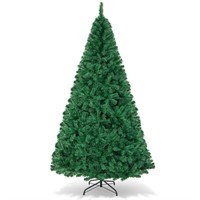 WF7588  Topbuy 8ft PVC Christmas Tree w/ Stand Gre
