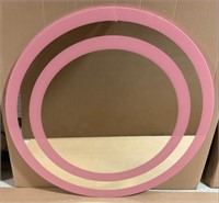Round Conentric Pink Frameless Mirror