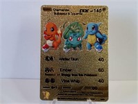 Pokemon Card Rare Gold Charmander Bulbasaur Gx