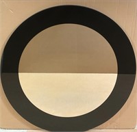 Round Black Frameless Mirror