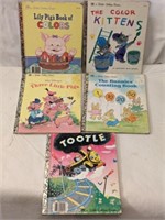 5 Little Golden Books - Colors, Counting, Etc