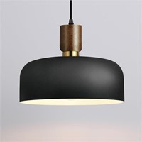 Modern Black Pendant Light Over Kitchen