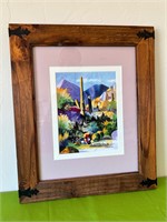 Diana Madaras Watercolor Print, SW Style Frame