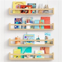 Forbena Natural Wood Nursery Bookshelves for