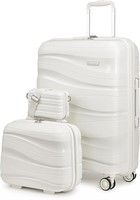 $100  20 White Suitcase 22x14x9  Hard Shell  TSA