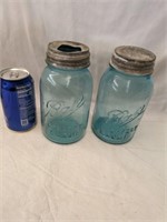 #1, #2 Quart Blue Ball Half Loop jars