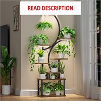 8 Tiered Plant Stand with Lights  62 Tall.