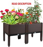$60  31.5x16x17.3 Raised Garden Bed for Outdoors