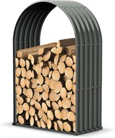 $119  ANLEOLIFE Steel Firewood Shed  Log Rack -Gra