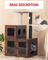 $102  Cat Tree Litter Box  23.6x19.5x43.7H  Rustic