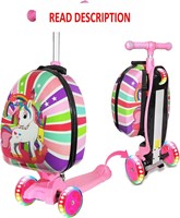 $90  3 in 1 Kids Scooter Suitcase - LED  Removable