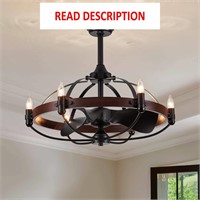 $229  Brown Walnut Chandelier Ceiling Fan