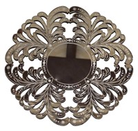 Venetian Style Leaf Round Mirror