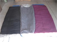 3 Sleeping Bags & Pillows w/Cases