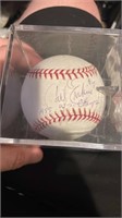 Carl Erksine Autograph Baseball inscribed