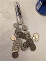 Roll of Roosevelt Dimes, unsearched