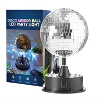 WF7692  Urban Shop LED Disco Mirror Ball Table Lam