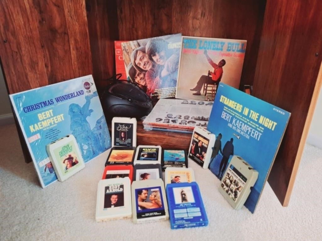 Vinyl Record Albums, 8-Tracks, CD Radio