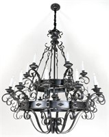 Black and Gold Iron Chandelier