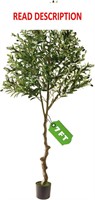 $77  7FT Artificial Olive Tree  Indoor/Outdoor  84