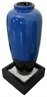 Royal Blue Bubbling Fountain With Base