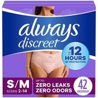 $56  Discreet Adult Underwear  Women S/M  42 CT