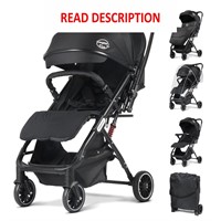$180  Baby Stroller w/Snack Tray  Basket-Black