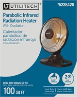 $45  Utilitech 1000W Infrared Parabolic Indoor Hea