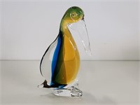 Blown Glass "Penguin" 6in Tall