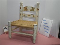 Child's Chair, Wooden with Woven Seat
