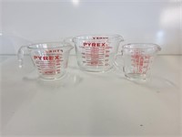 3 Pyrex Measuring Cups