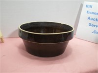 Mixing Bowl Stoneware, Crock Bowl, Brown Glaze